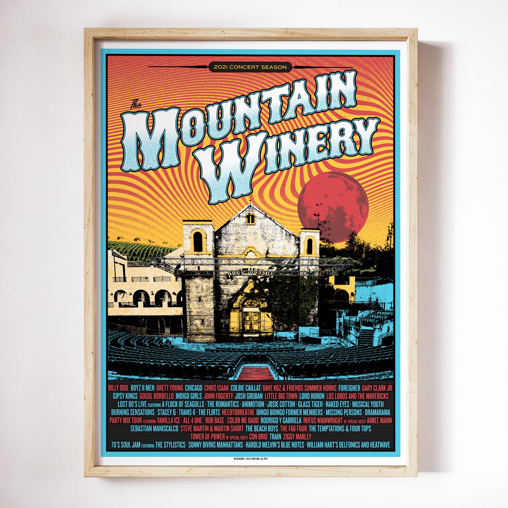 Mountain Winery Poster 2021 (Screen Printed) – Mountain Winery Store